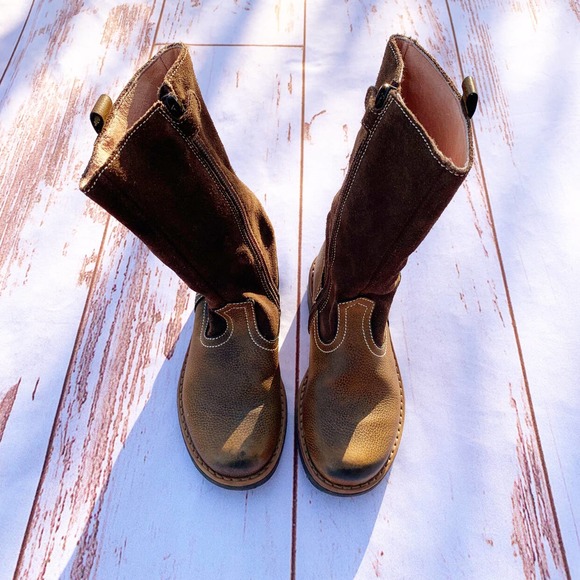Naturino Other - Naturino Brown Tall Leather + Suede Boots | 12.5
